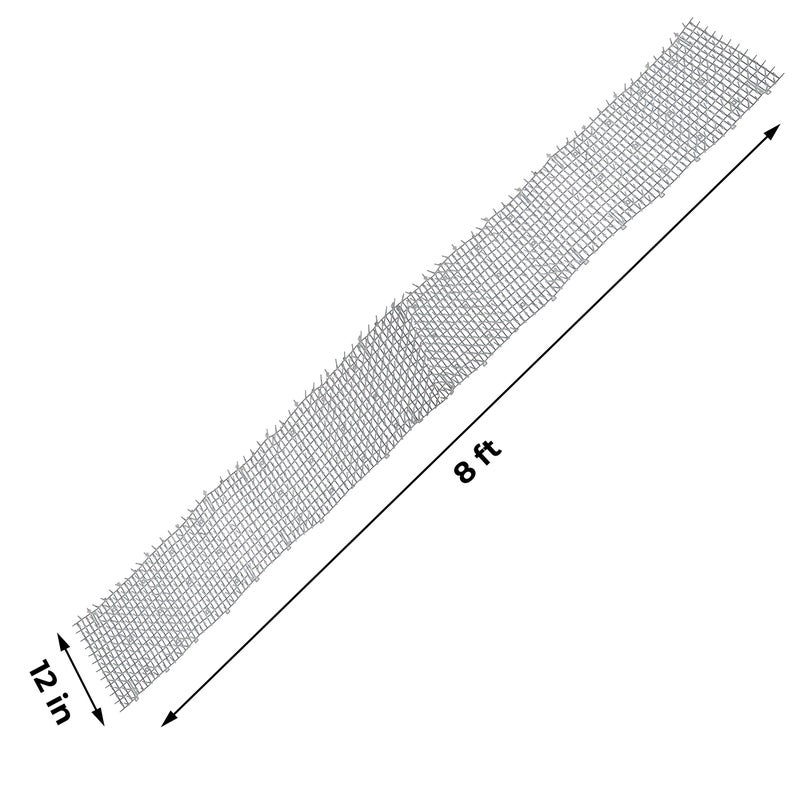 Tapix Cat Scat Mat Clear (8 ft.) with 6 Staples, Anti-cat Network with Spikes Digging Stopper - Cat Deterrent Mat for Indoor and Outdoor - Image 2